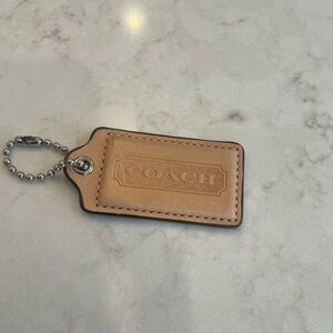 Coach Tan Leather Hangtag